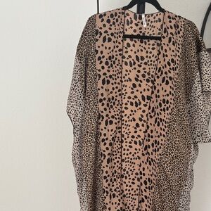 Chic Soul Leopard Print Kimono
